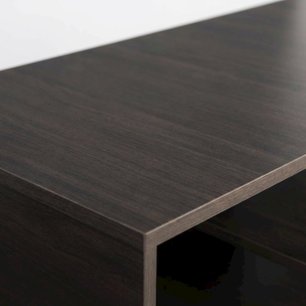 Espresso Low Rise TV Stand with Composite Wood Construction and Modern Design. Picture 5