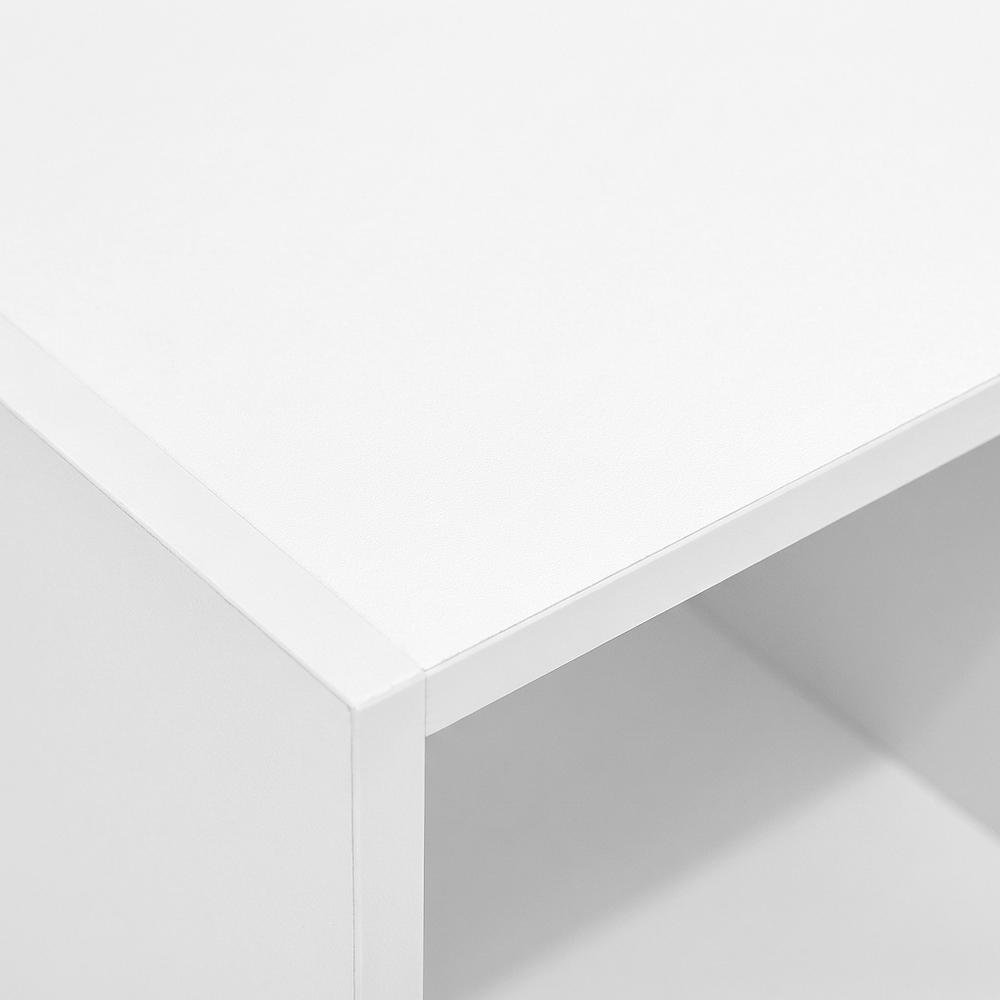White 3-Tier Open Shelf Bookcase with Modern Design and Sturdy Construction. Picture 5
