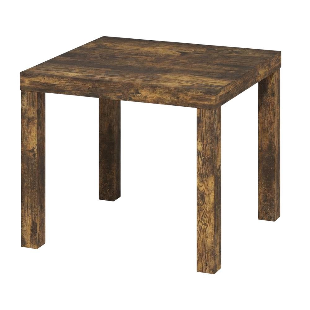 Amber Pine Finish Square End Table with Modern Minimalist Design. Picture 1