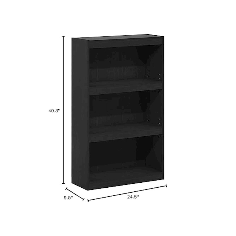 Furinno JAYA Enhanced Home 3-Tier Adjustable Shelf Bookcase, Blackwood. Picture 7