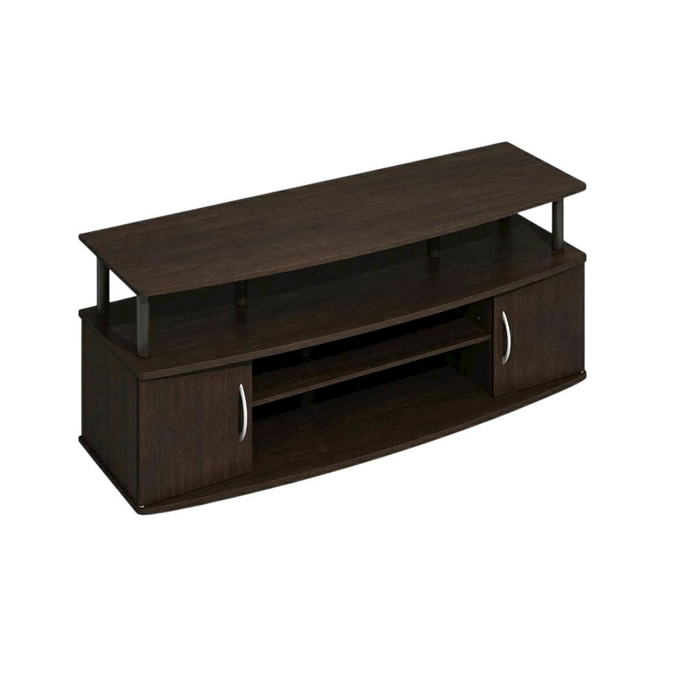 Darkwood Large Entertainment Center for TVs up to 55 inches with Storage. Picture 1
