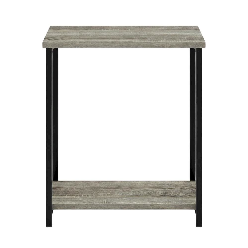 French Oak Metal Frame End Table for Living Room or Bedroom. Picture 4