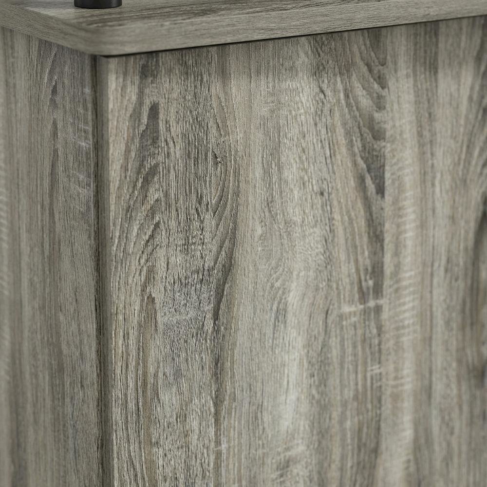 Gray Fireplace Entertainment Center with Storage Cabinets for TVs up to 55 Inch. Picture 5