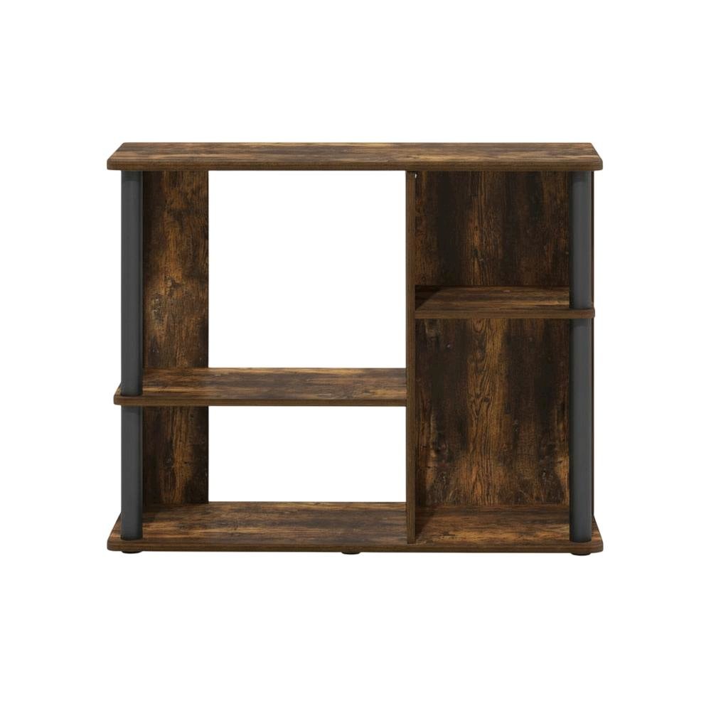 Wooden TV stand with amber pine and black finish, holds up to 40-inch screens. Picture 4