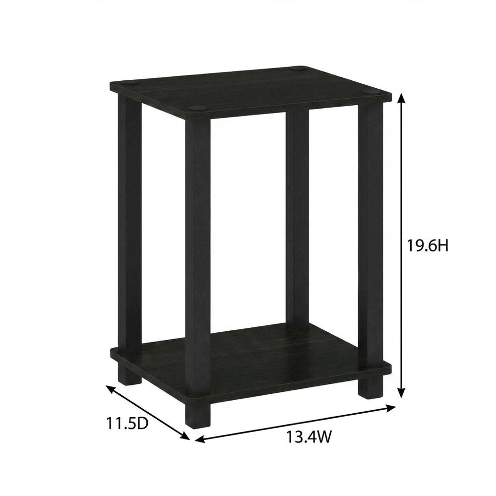 Small Espresso/Black End Table for Compact Living Spaces. Picture 7