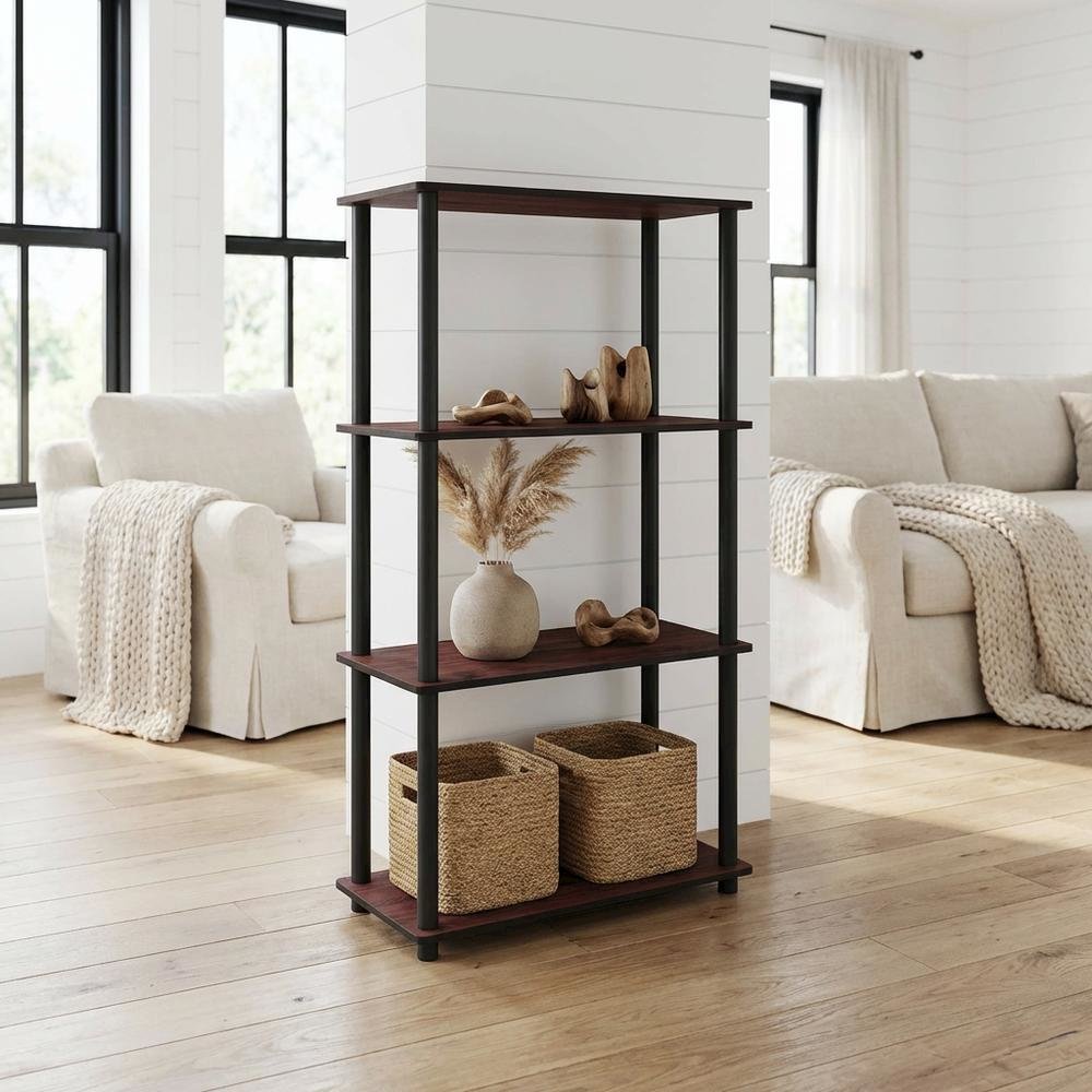 Wood bookcase in finish with a sleek, modern design for versatile storage. Picture 2