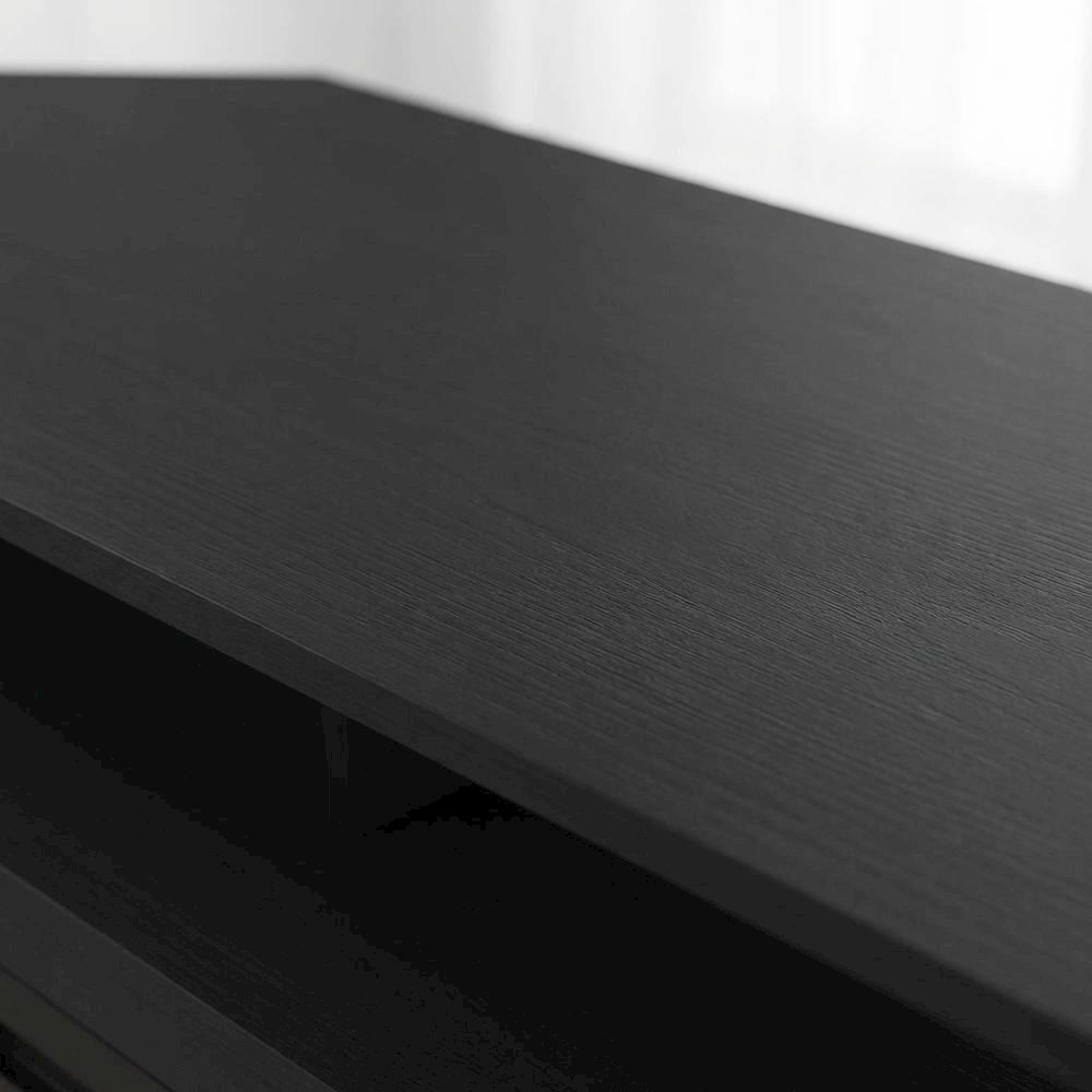 Wooden corner TV stand with fireplace for up to 55-inch screens, Americano style. Picture 5