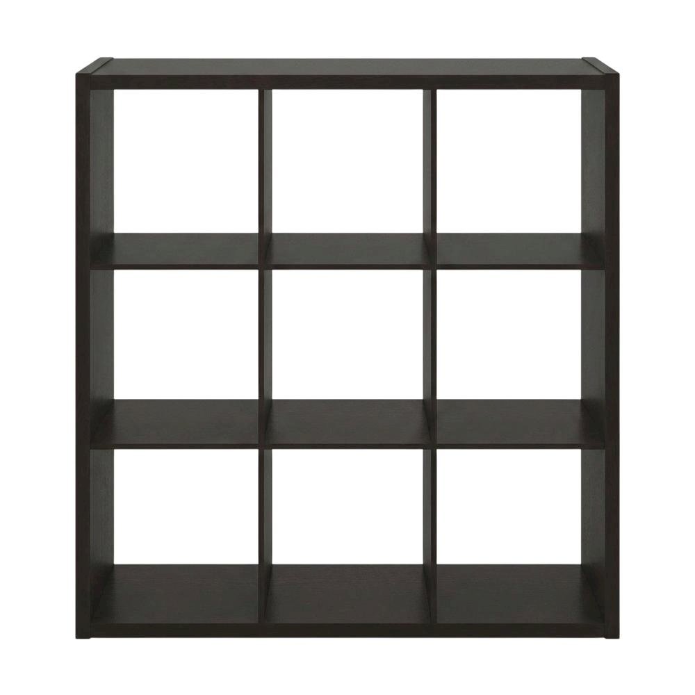 Brown 9-Cube Open Storage Organizer, Modular Shelving Unit. Picture 4