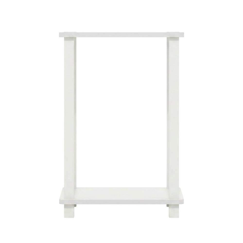 Small White End Table with Contemporary Design and Solid Construction. Picture 4