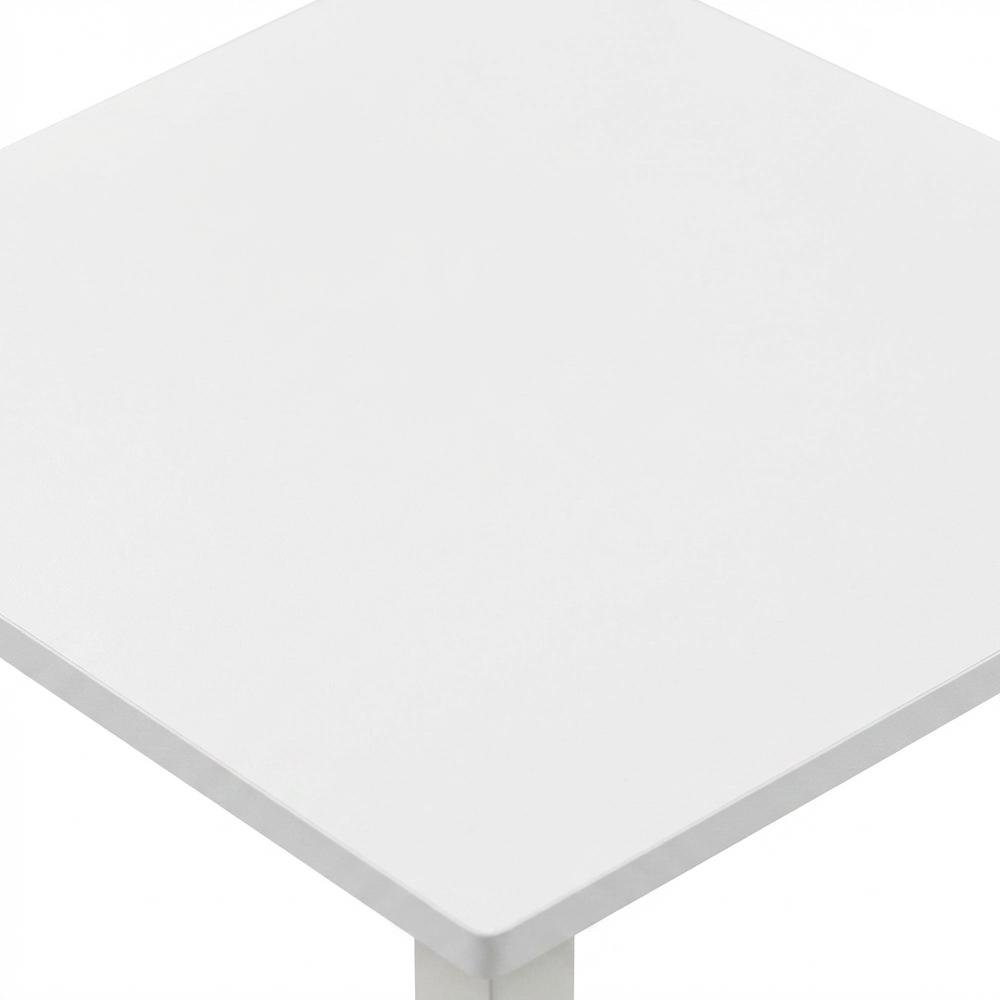 Small White End Table with Contemporary Design and Solid Construction. Picture 5
