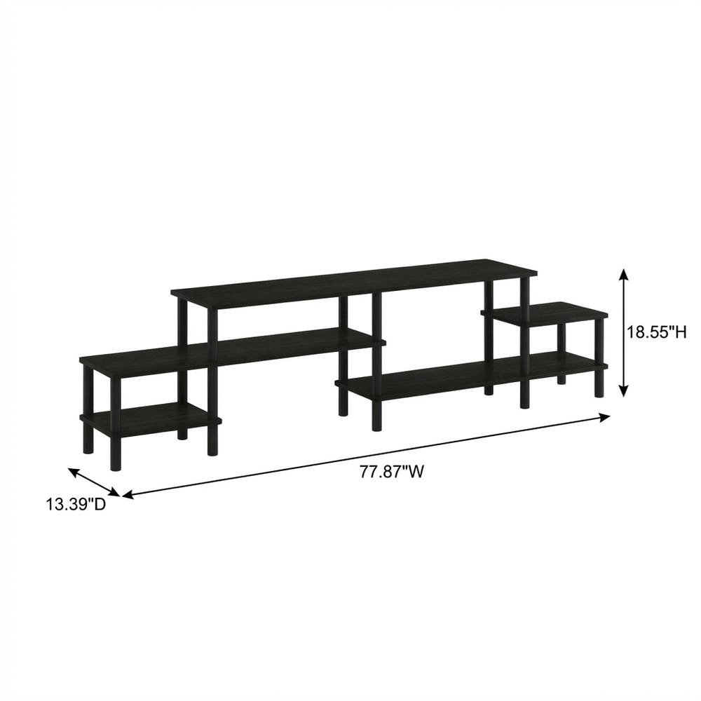 Espresso Wooden Entertainment Center for TVs up to 80 Inches with Ample Storage. Picture 7