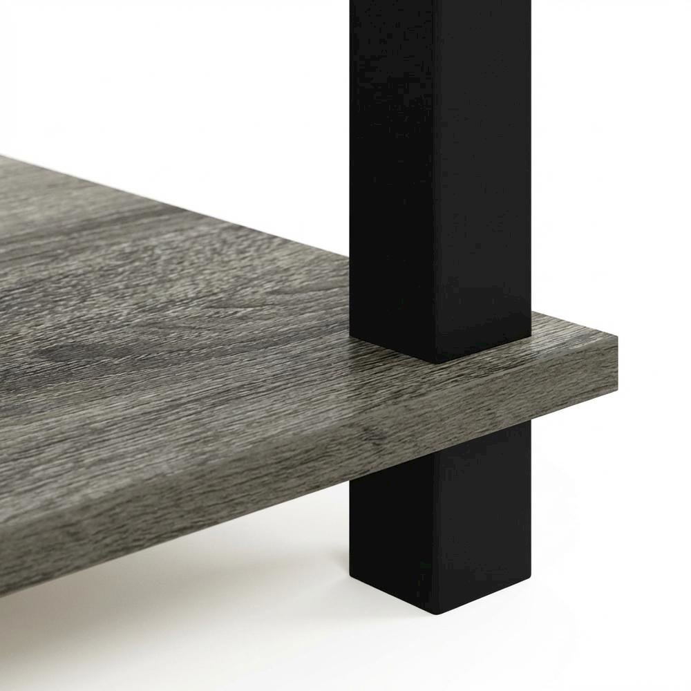 Wooden TV stand for up to 40 inch TVs with modern French Oak and black finish. Picture 6