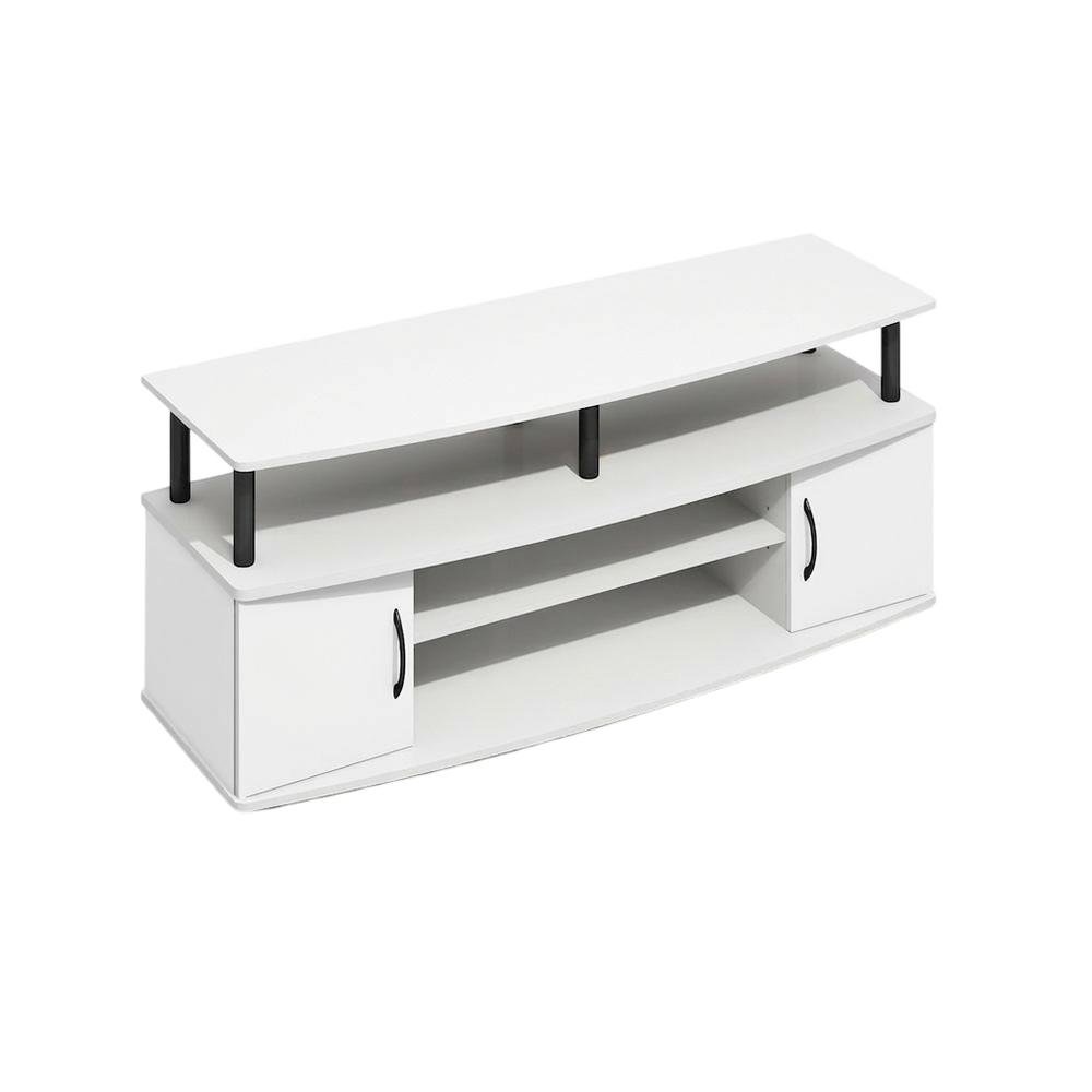 White entertainment center for up to 55-inch TVs with spacious storage, modern. Picture 1
