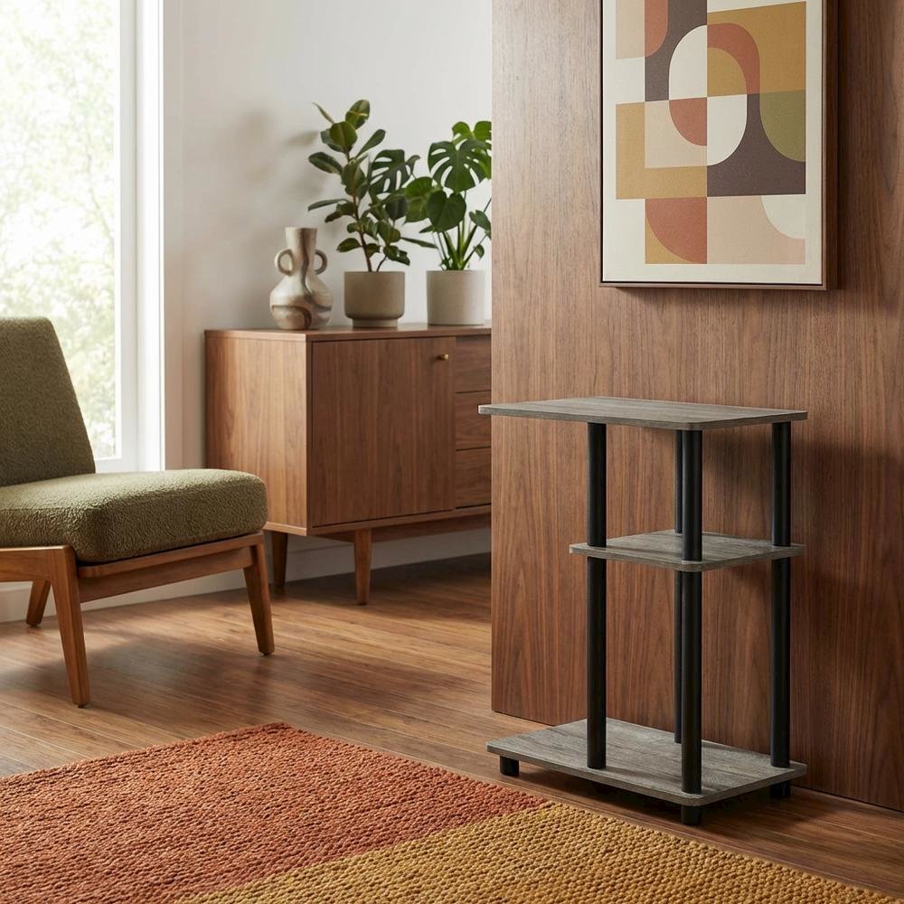 French Oak, C-Shape Side Table, Quality Build, Durable Wood Frame. Picture 3