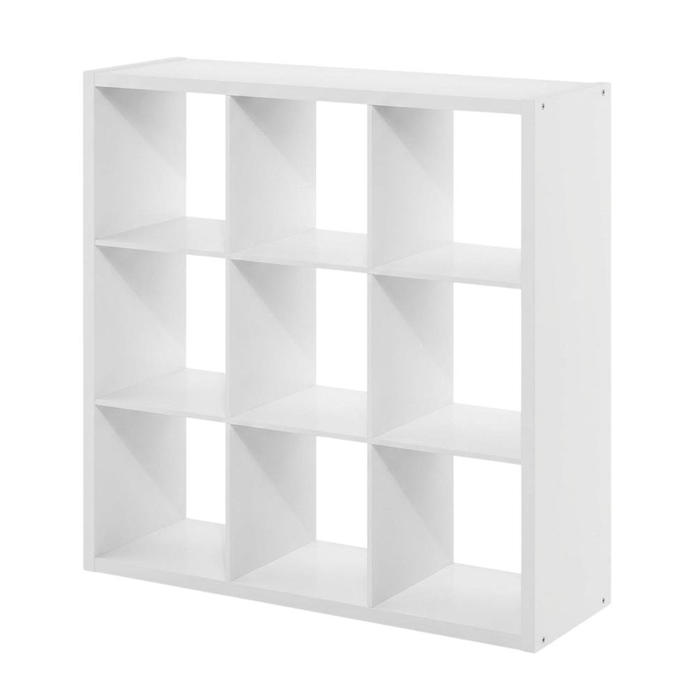 White 9-Cube Open Storage Organizer, Modular Shelving Unit. Picture 1