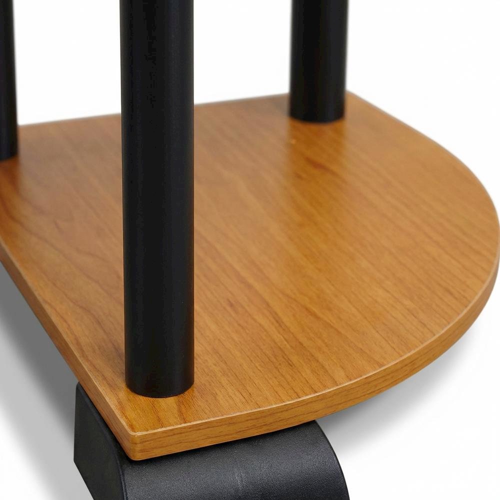 TV entertainment center in light cherry, black, composite wood, PVC tubes. Picture 6