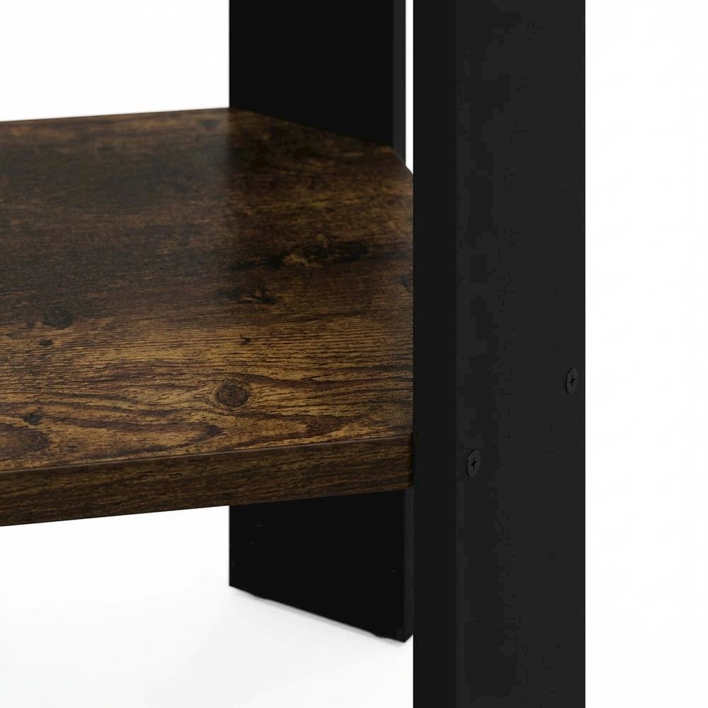 Amber Pine and Black Finish Accent End Table for Living Room. Picture 5