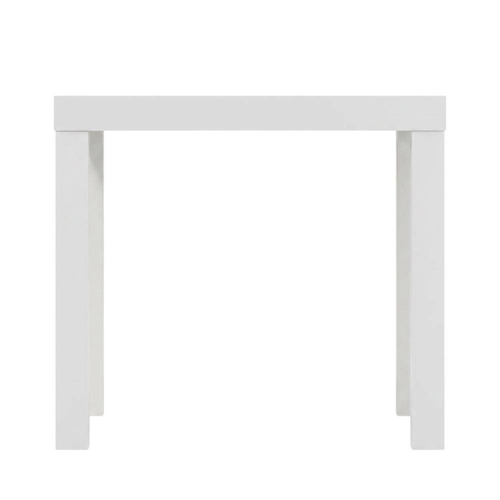 White, Side Table, Quality Build, Durable Wood Frame. Picture 4