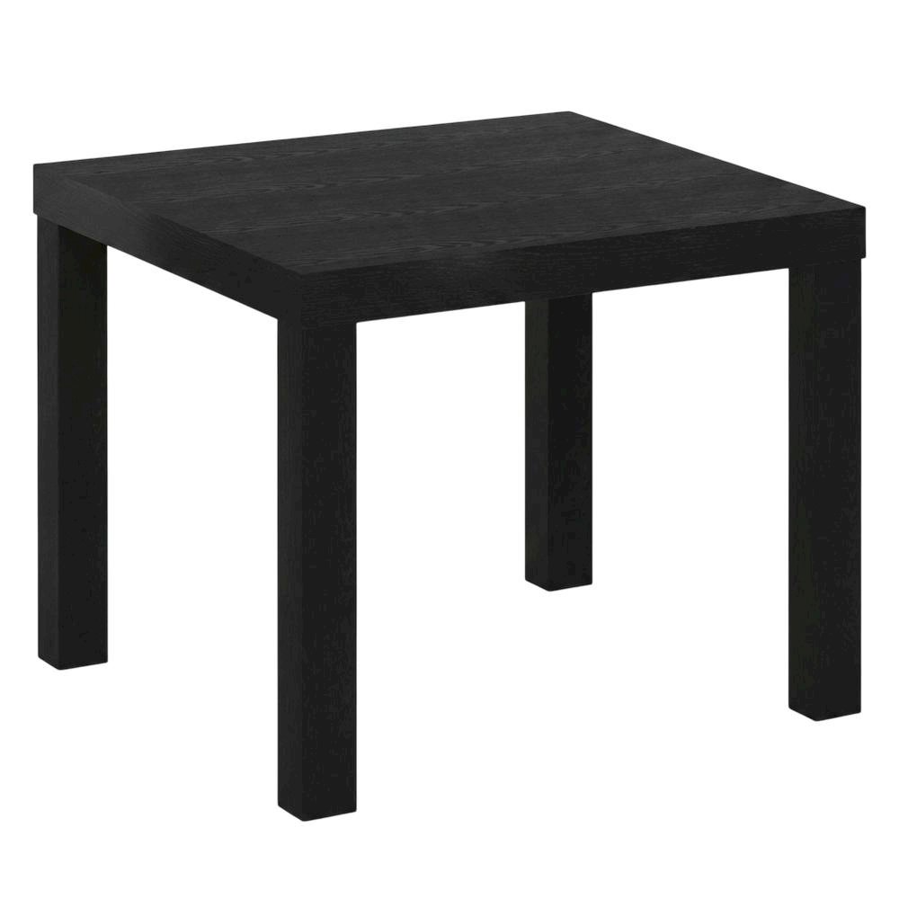Black, Side Table, Quality Build, Durable Wood Frame. Picture 1