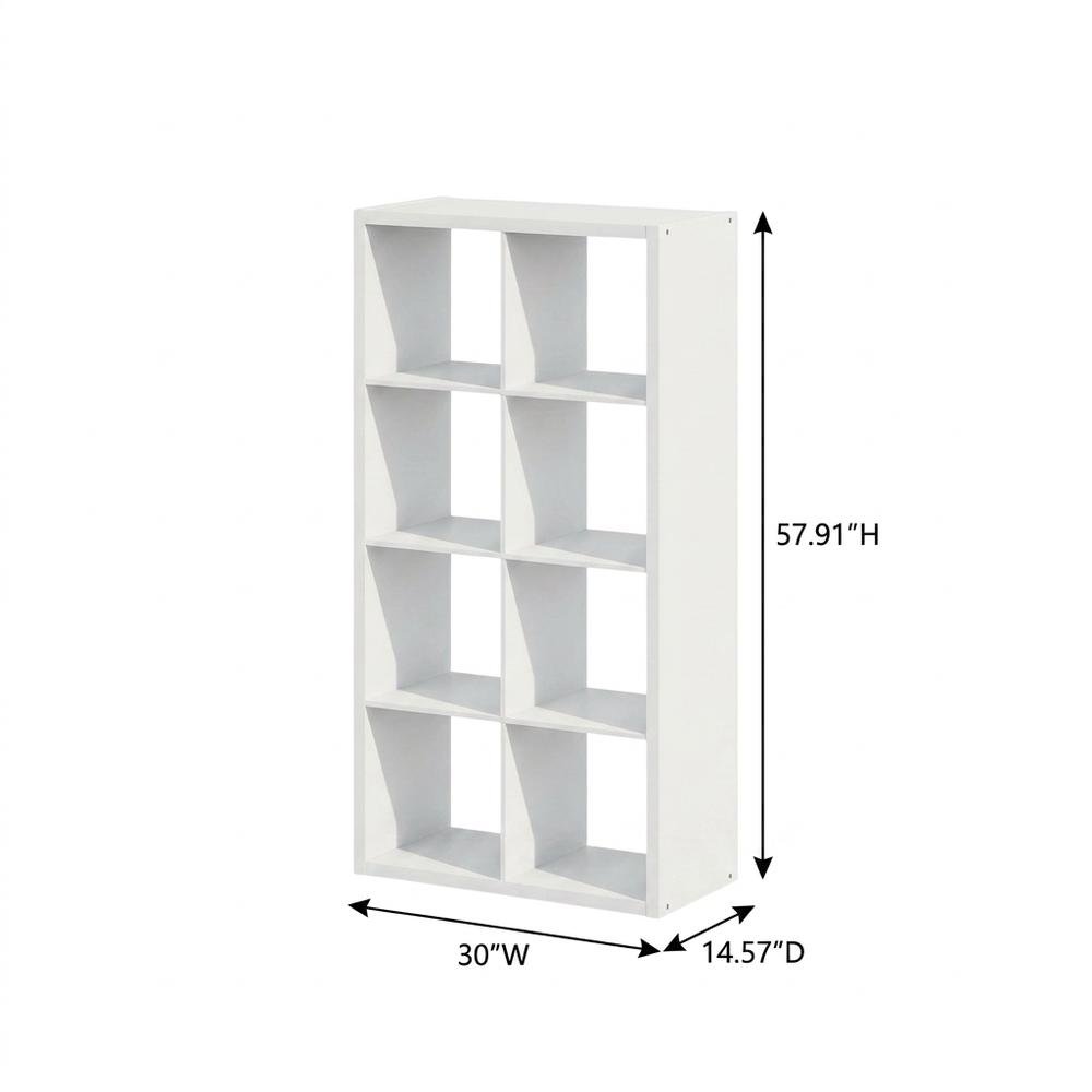 White Wood Open Back Extra Tall Closet Storage Organizer Shelf. Picture 7