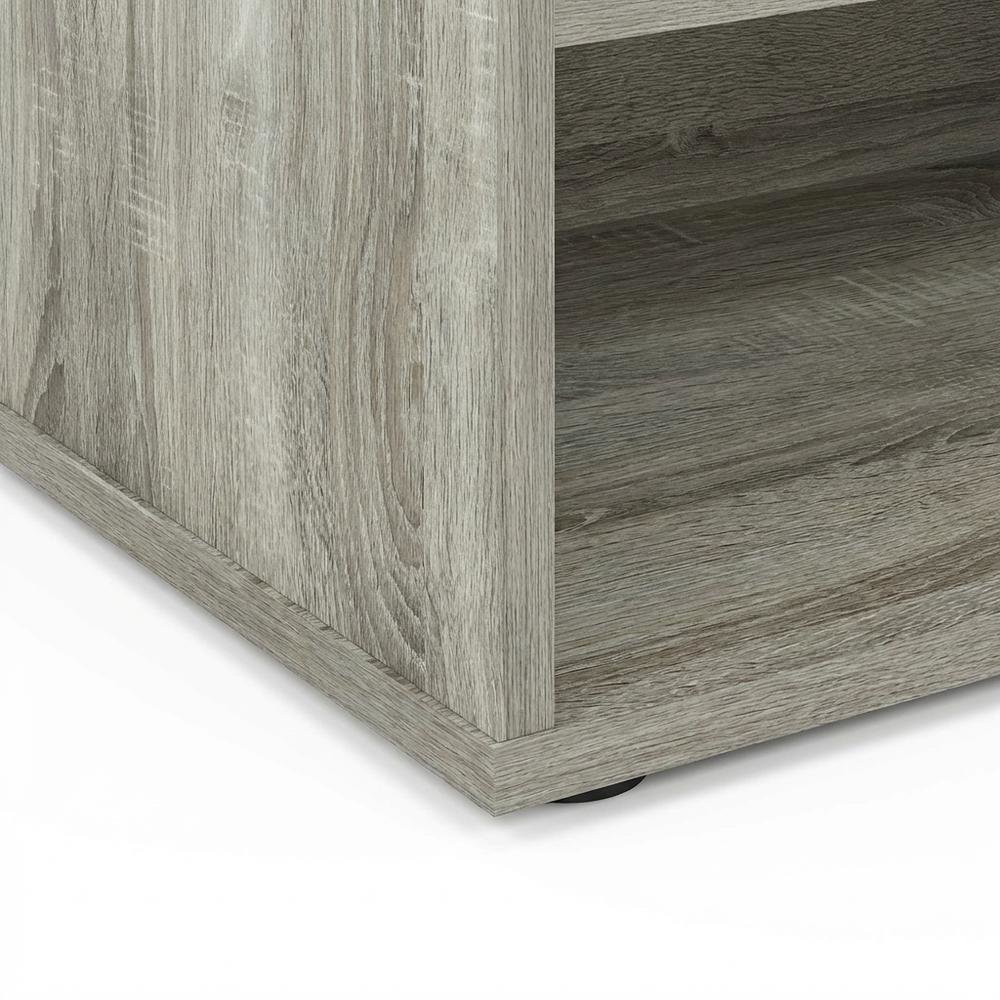 Wood TV Stand for Up to 55 Inch Displays in French Oak Finish with Modern Design. Picture 6