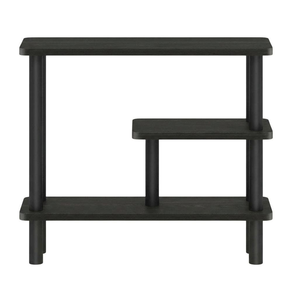 Brown Slim Entryway Storage Rack, Composite Wood, 4 Shelves, Wall-Side. Picture 4