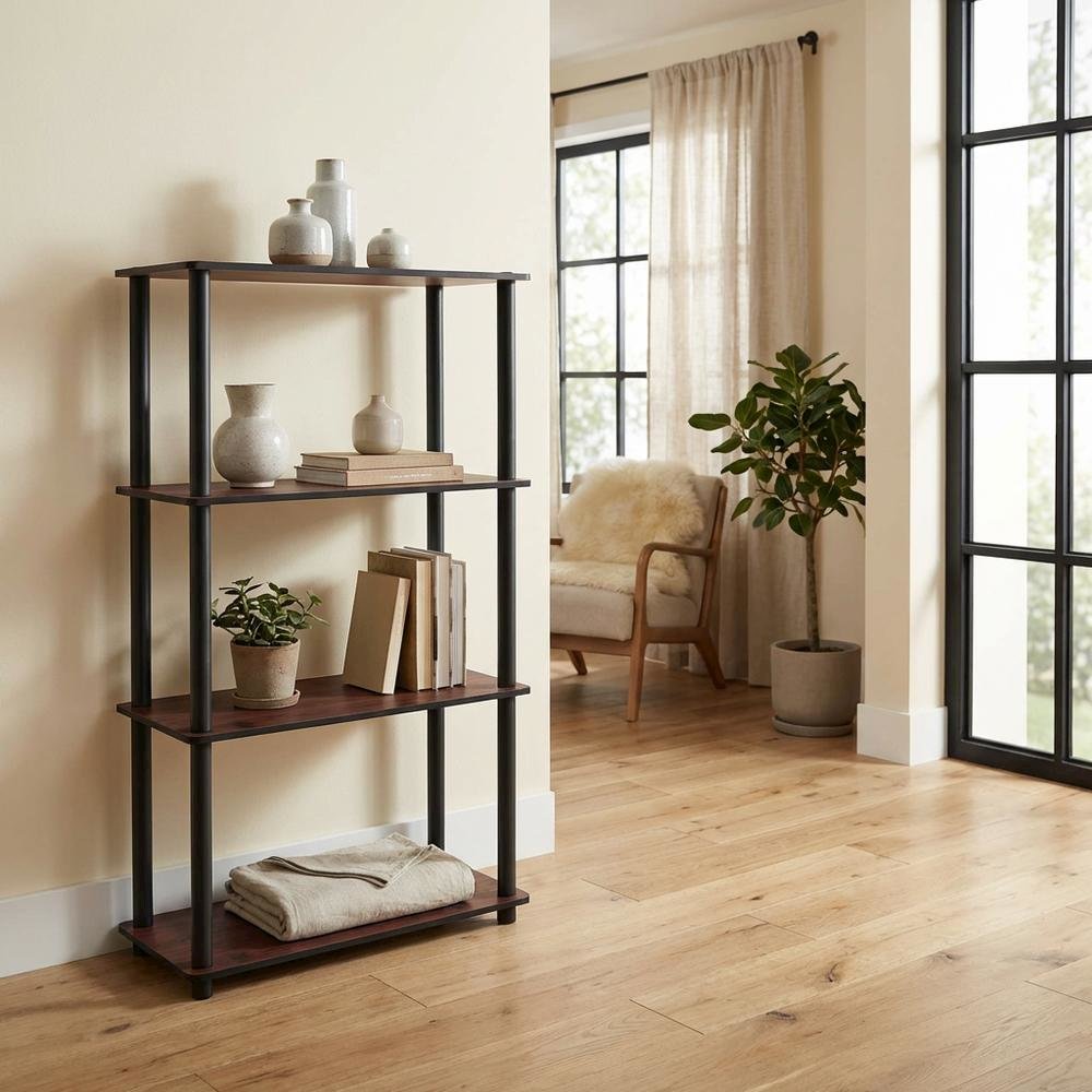 Wood bookcase in finish with a sleek, modern design for versatile storage. Picture 3