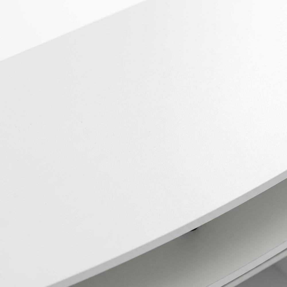 White entertainment center for up to 55-inch TVs with spacious storage, modern. Picture 5