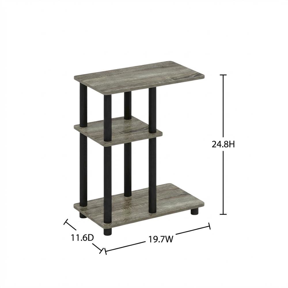 French Oak, C-Shape Side Table, Quality Build, Durable Wood Frame. Picture 7