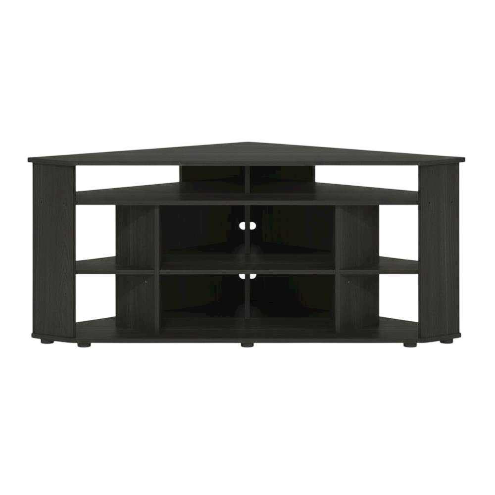 Brown corner TV stand, up to 55 inches, solid wood, walnut veneer finish. Picture 4