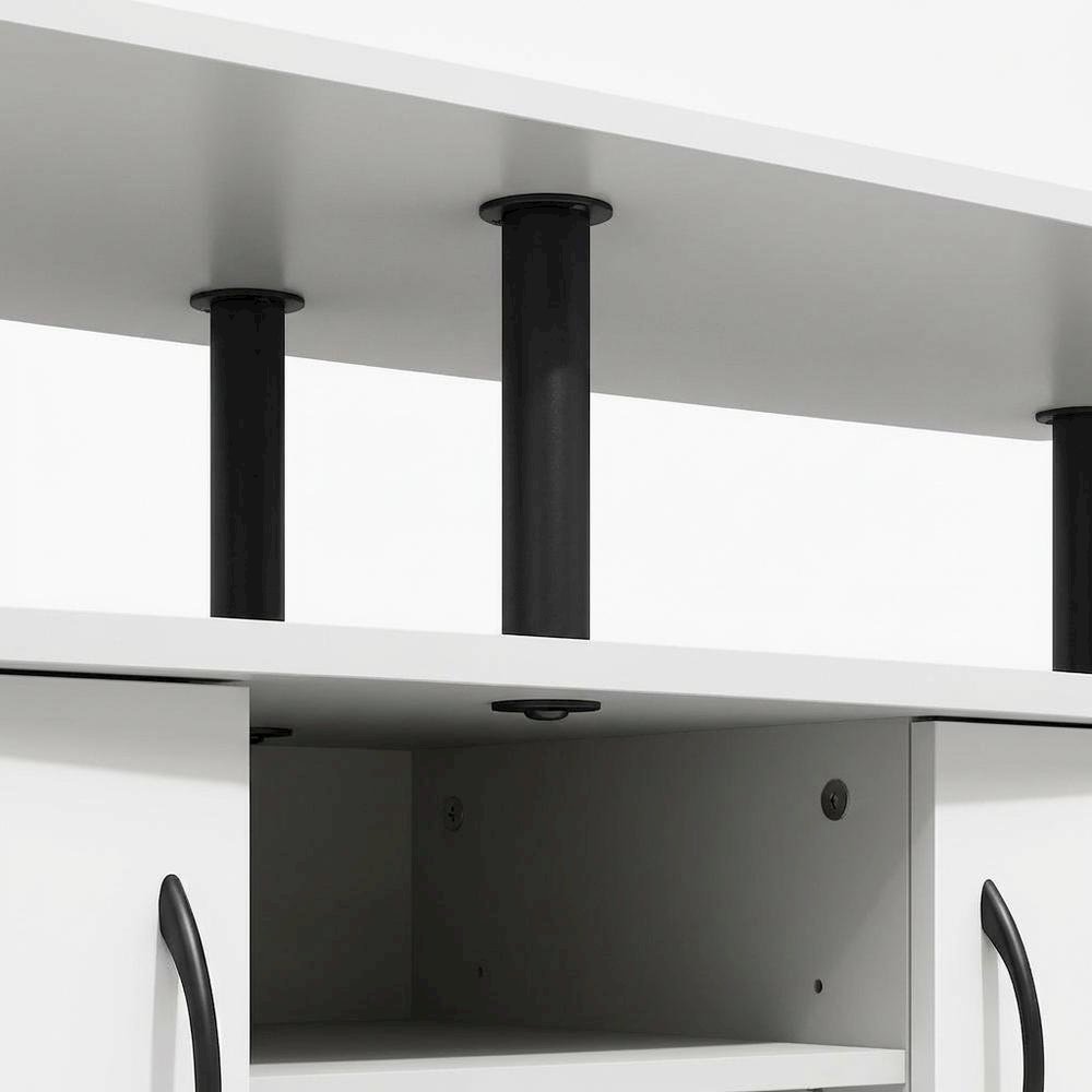 White entertainment center for up to 55-inch TVs with spacious storage, modern. Picture 6