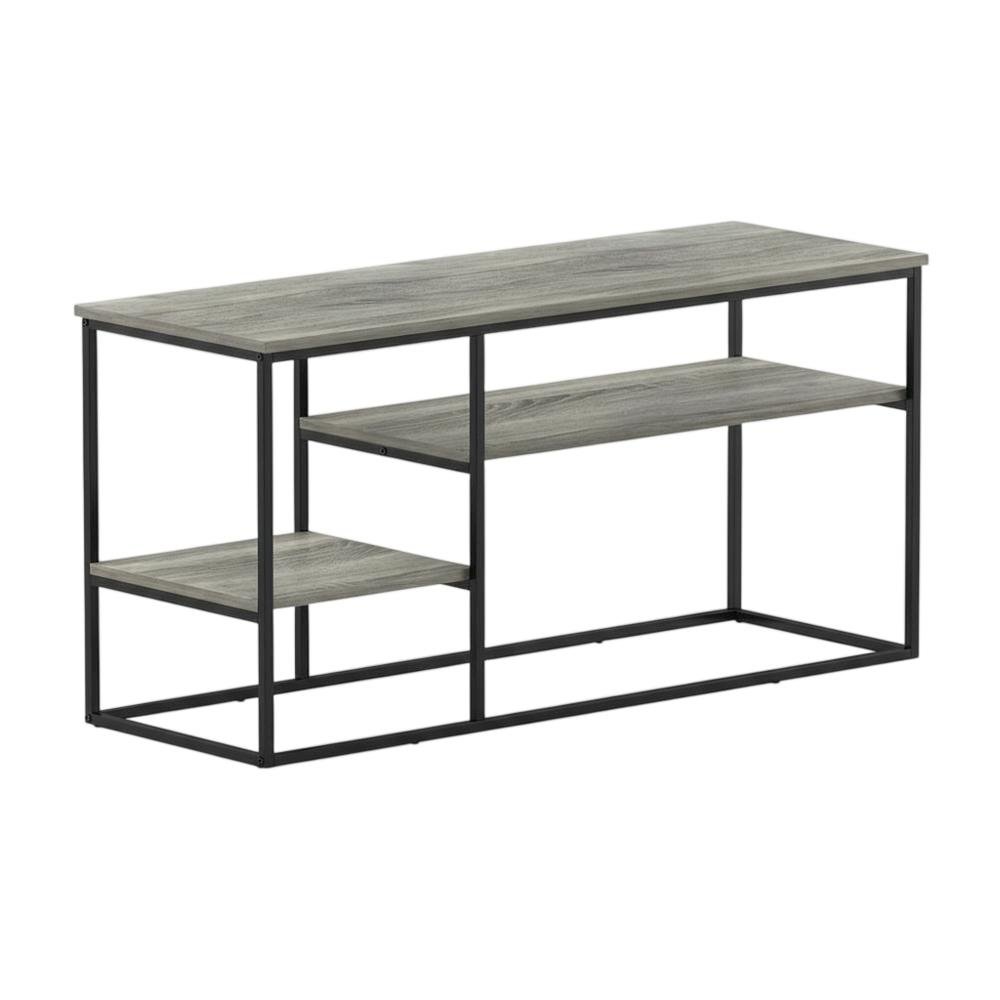 Modern TV Stand for 50 Inch TVs in French Oak Grey with Composite Wood Finish. Picture 1
