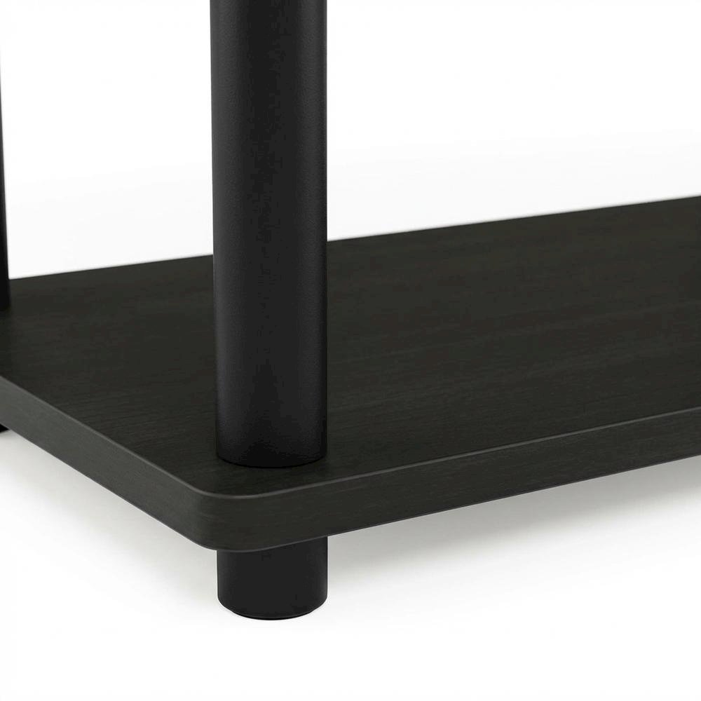 Modern Entertainment Center in Espresso/Black with Spacious Shelves and Storage. Picture 6