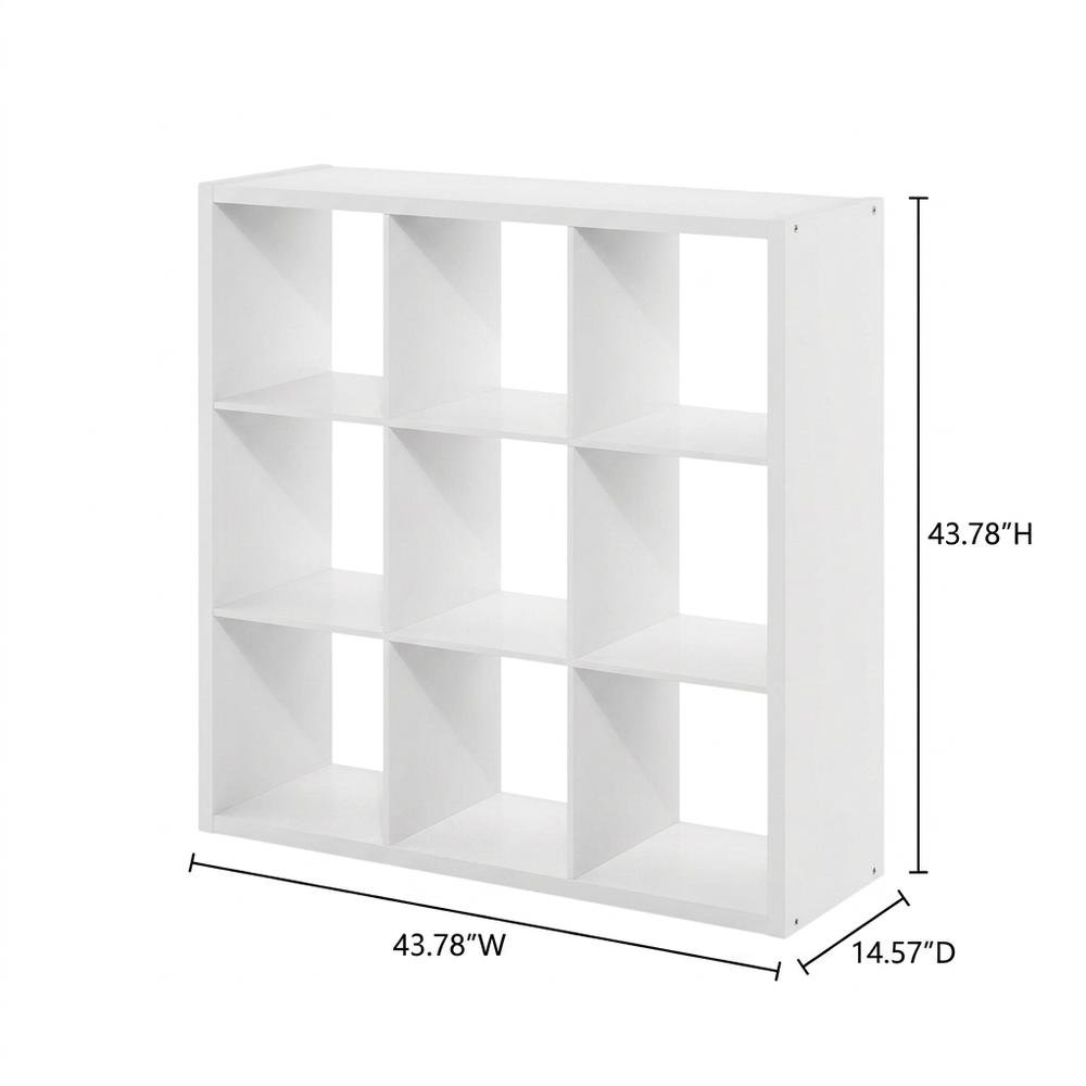 White 9-Cube Open Storage Organizer, Modular Shelving Unit. Picture 7