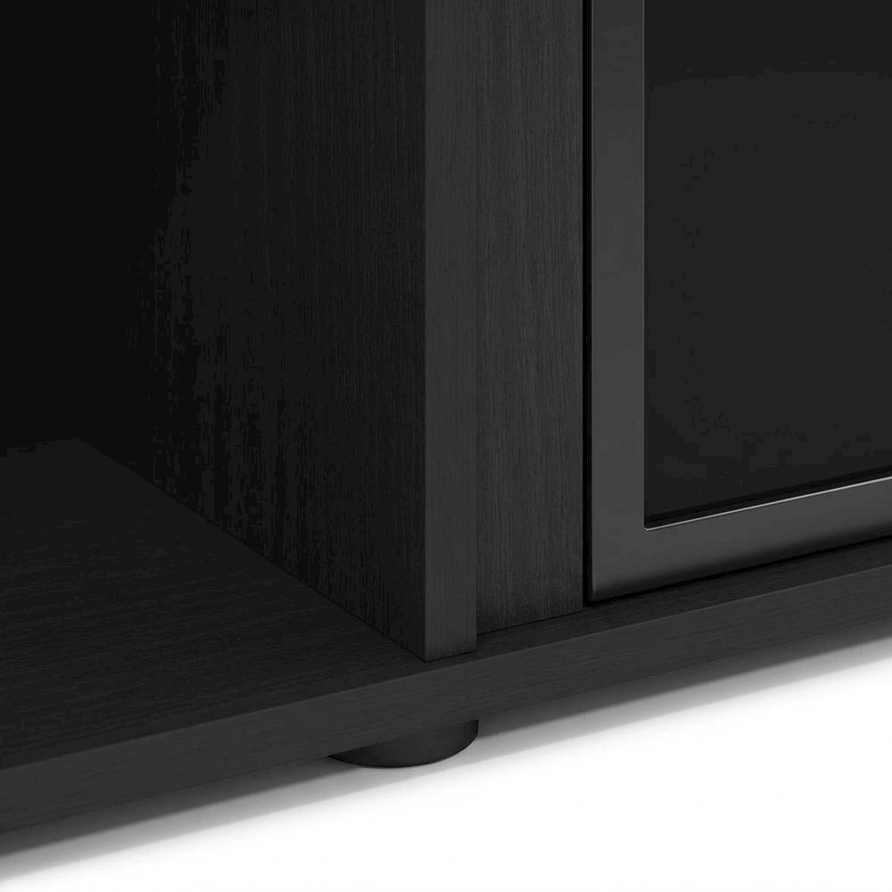 Wooden corner TV stand with fireplace for up to 55-inch screens, Americano style. Picture 6