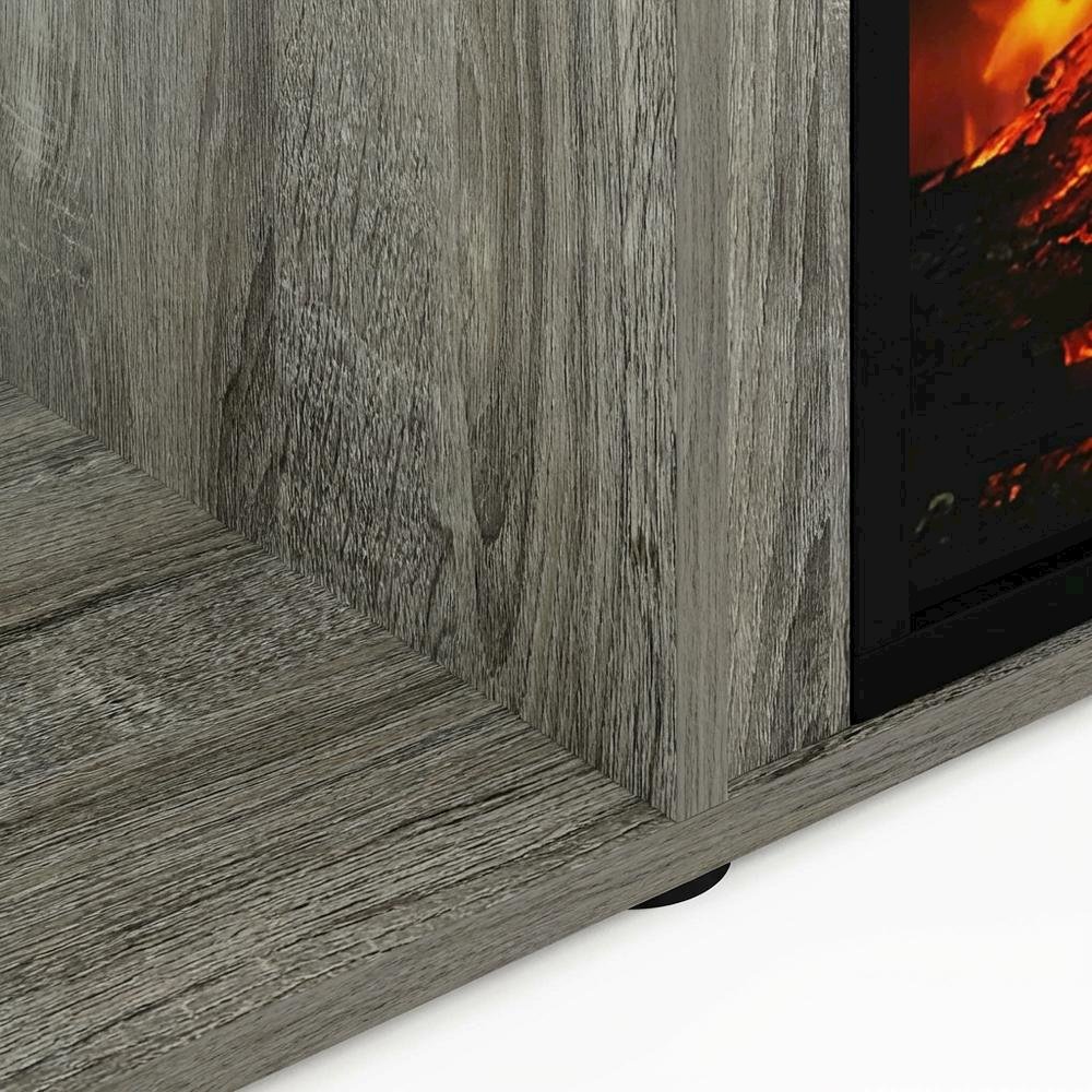 French Oak Grey TV Stand with Fireplace for Up to 55-Inch Screens. Picture 6