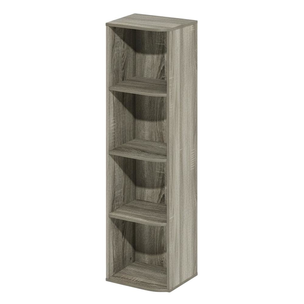 Corner Storage Bookcase with French Oak Finish for Living Spaces. Picture 1