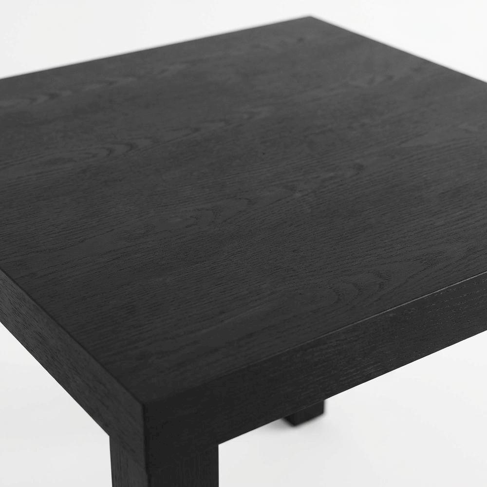 Black, Side Table, Quality Build, Durable Wood Frame. Picture 6