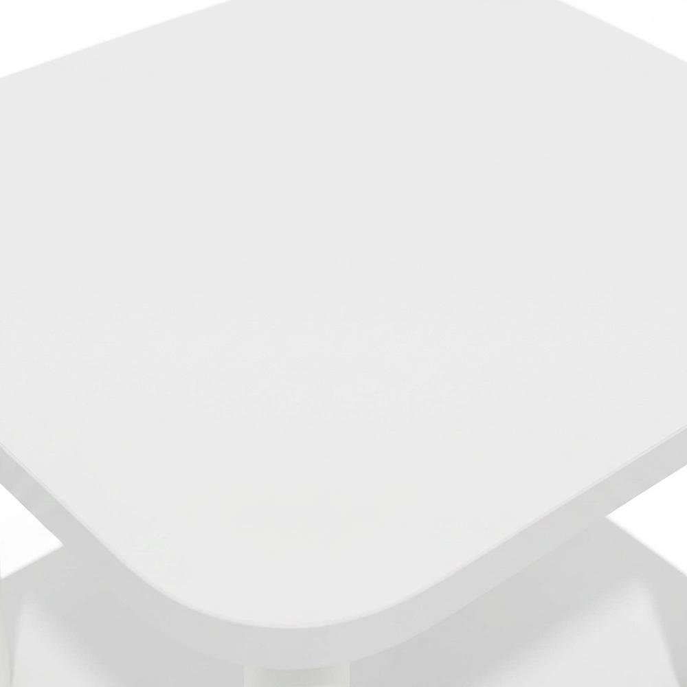 White 3-Tier Curve End Table with Modern Design and Stable Construction. Picture 5