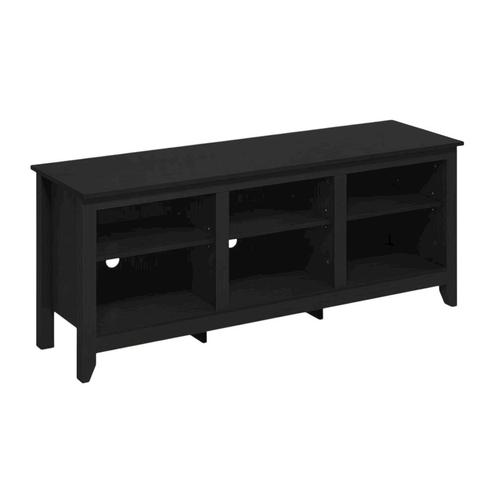 Wood TV Entertainment Center for 65 Inch TV with Américo Finish and Storage. Picture 1