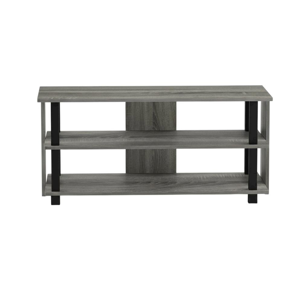 Wooden 3-Tier TV Stand, TVs up to 40 inches, Modern Style, Space-Saving Design. Picture 4