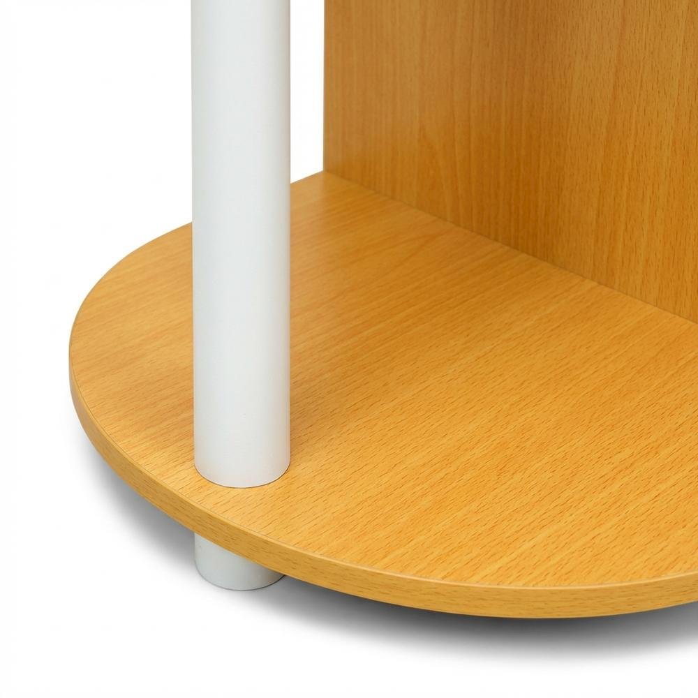 Wooden Laptop Desk with Beech, Ivory Finish, Workstation for Home Office. Picture 6