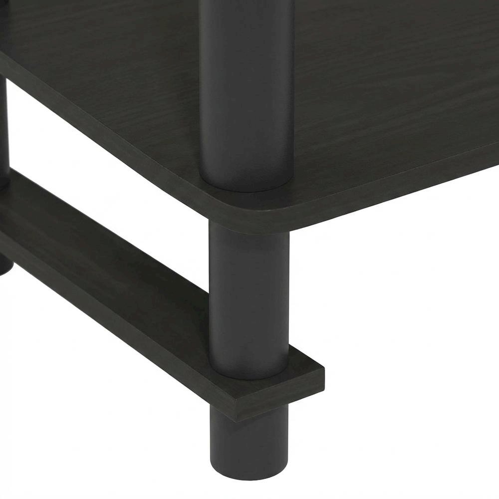 Espresso Hallway Console Table with Storage Bin and Modern Finish. Picture 5