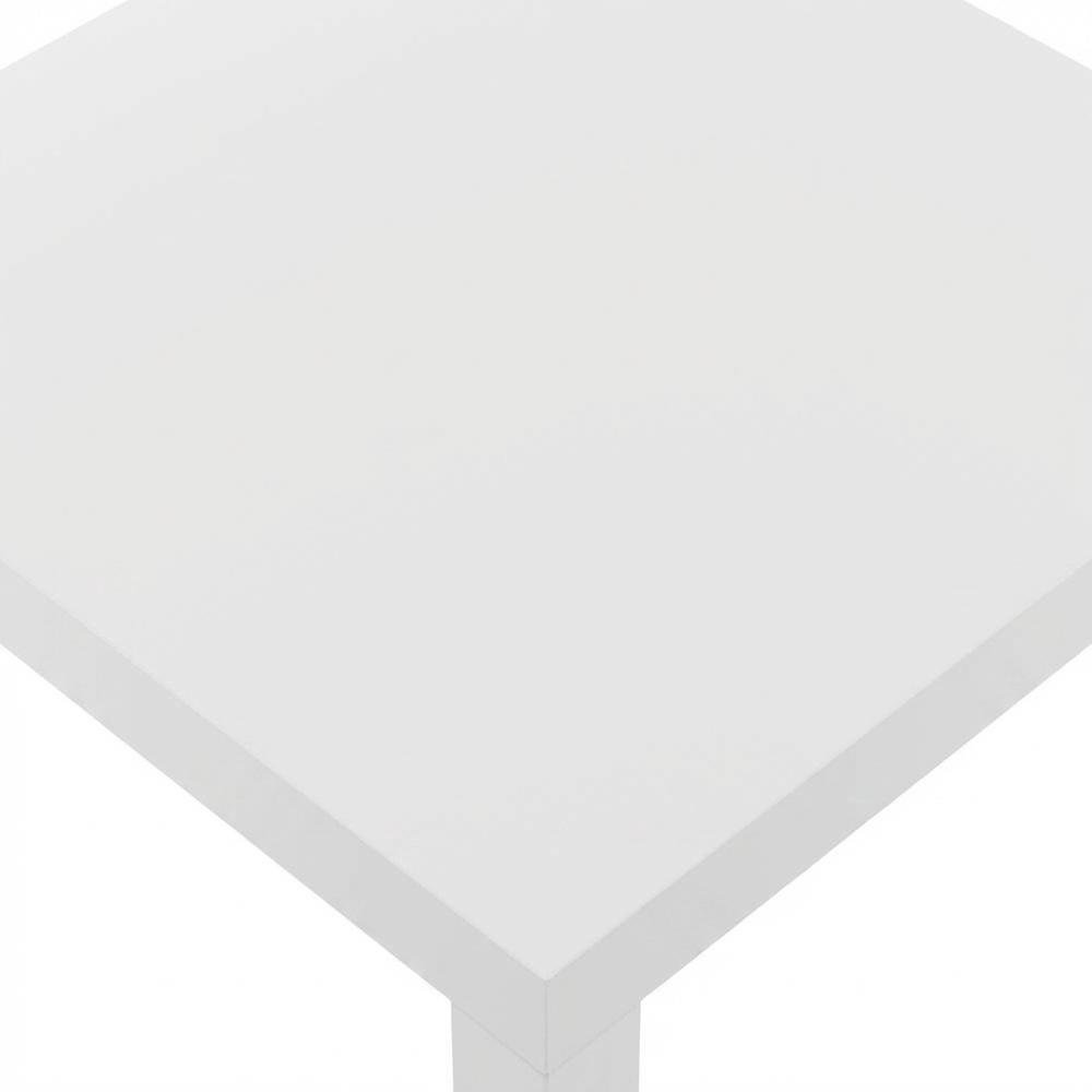 White, Side Table, Quality Build, Durable Wood Frame. Picture 5