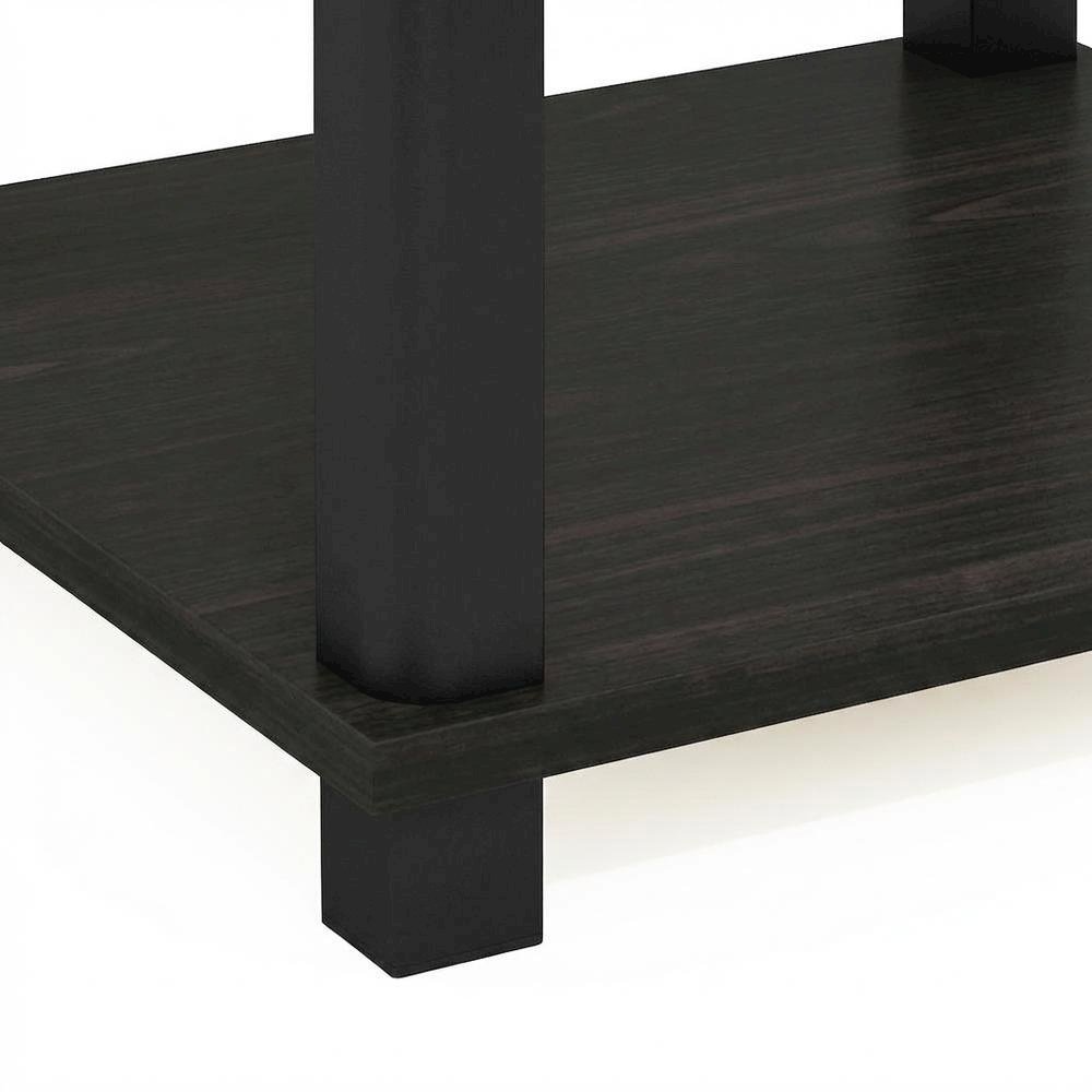 Espresso, End Side Table, Open Shelf, Quality Build. Picture 6
