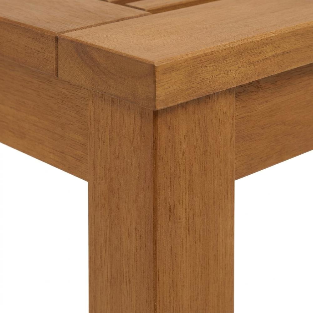 Natural Hardwood Bench, Teak Oil Finish, Backless Garden Seat. Picture 5