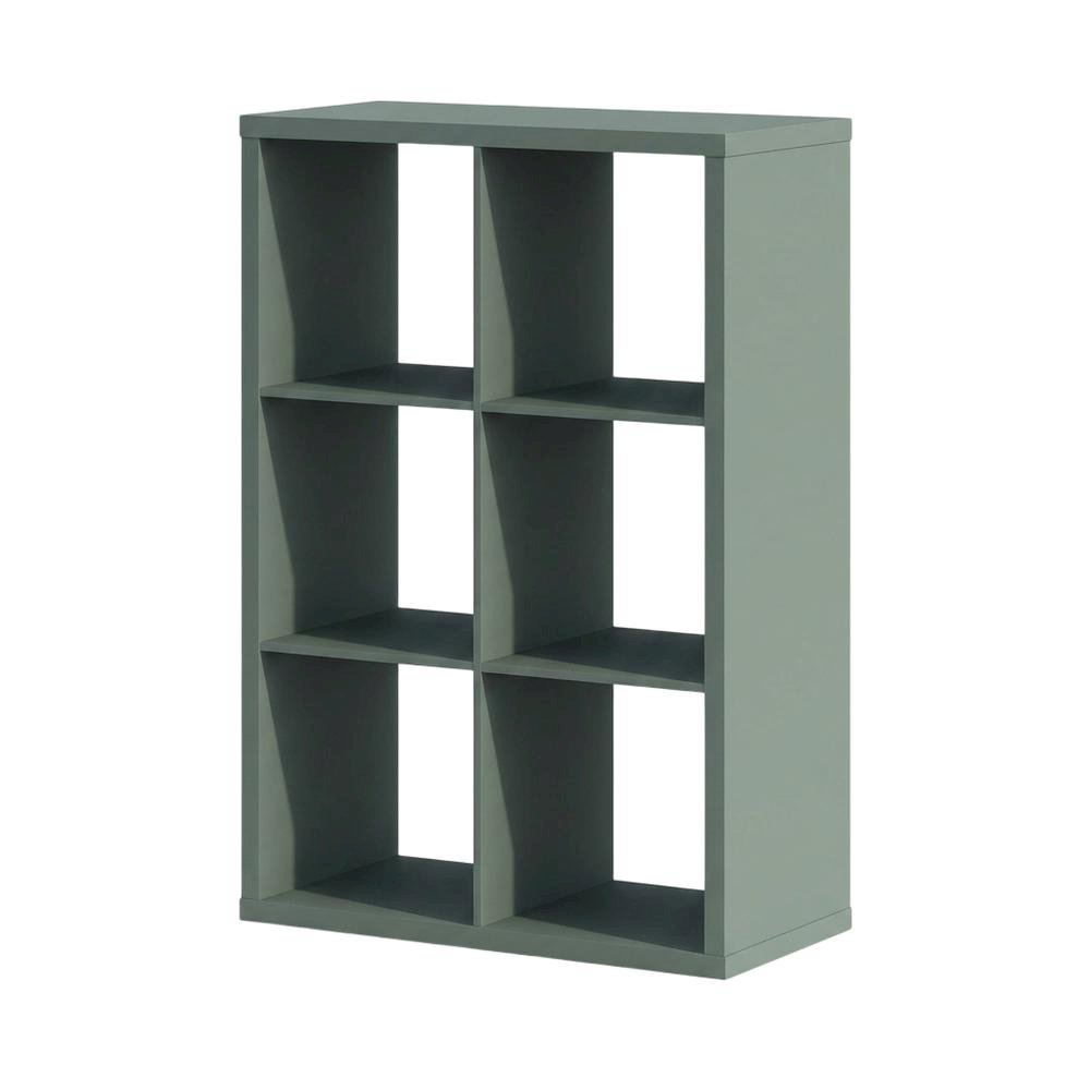 Green 6-Cube Open Shelf Closet Organizer Extra Thick Engineered Wood. Picture 1