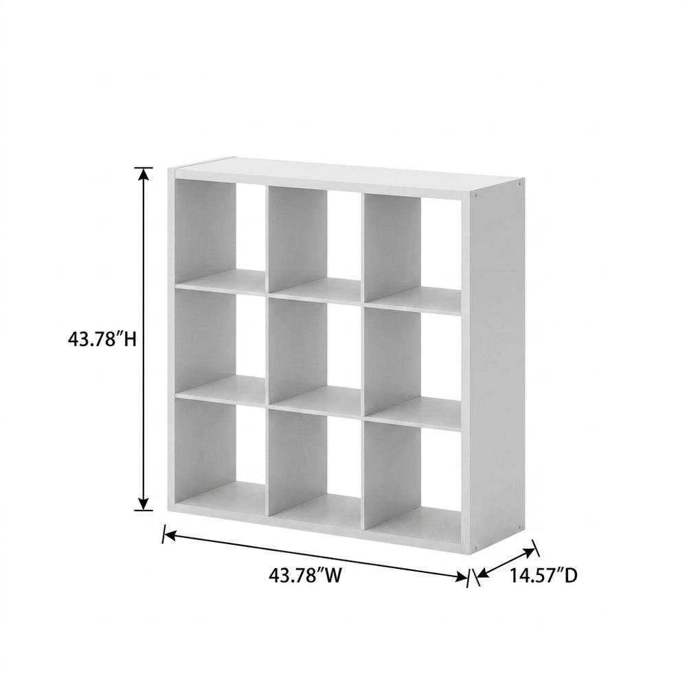 Gray Wood Open Back Wide Closet Organizer Shelf Wardrobe Cabinet. Picture 7
