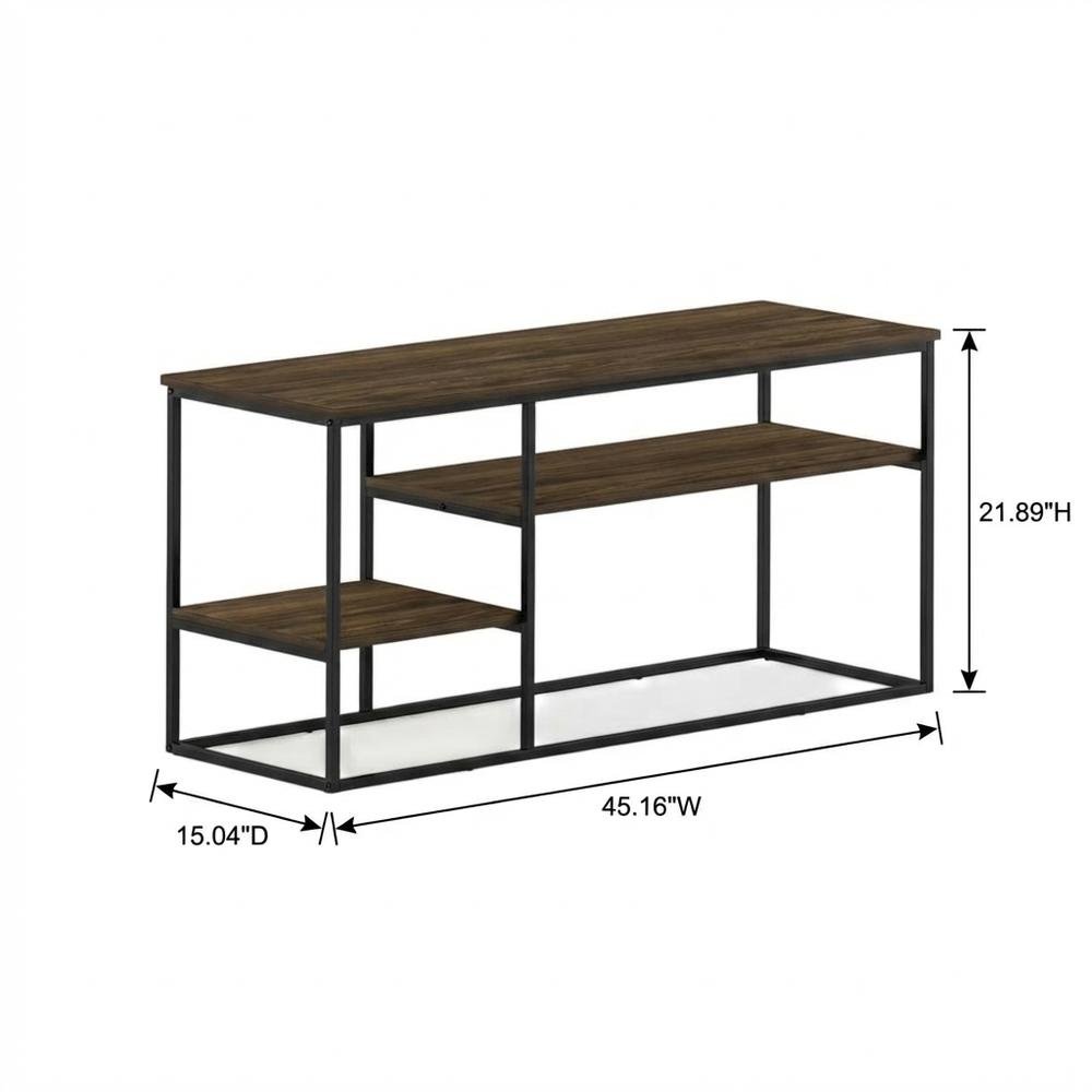 Modern TV stand, up to 50-inch TVs in Columbia Walnut finish, composite wood. Picture 7