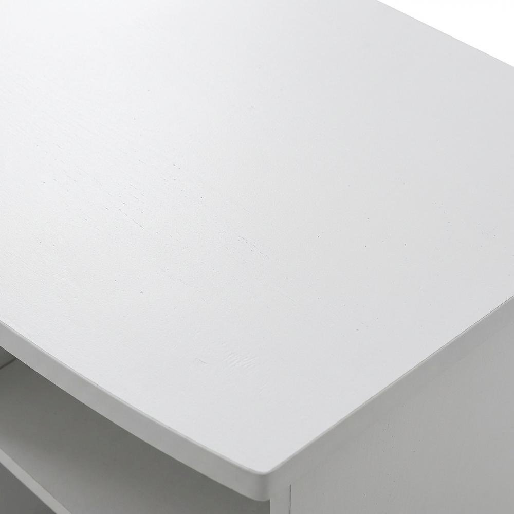 White Fireplace TV Stand for Up to 55 Inch TVs with Open Shelf Storage. Picture 5